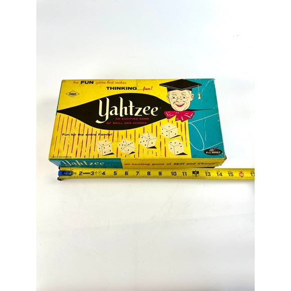 Vintage Yahtzee Game E.S. Lowe Company In Box All Pieces Included - Picture 11 of 14